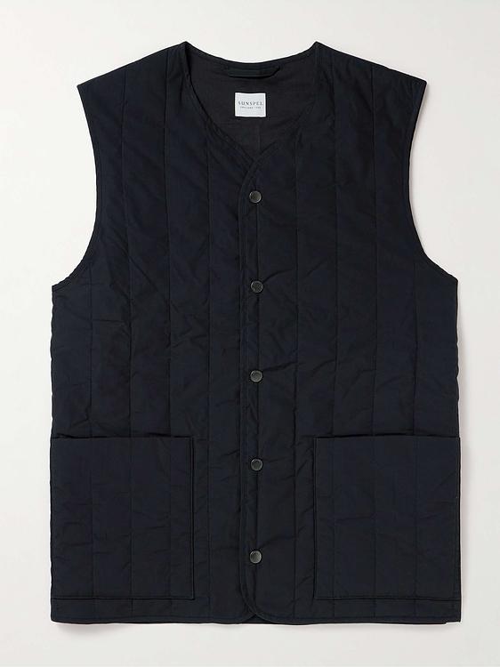 Black vest from Sunspel