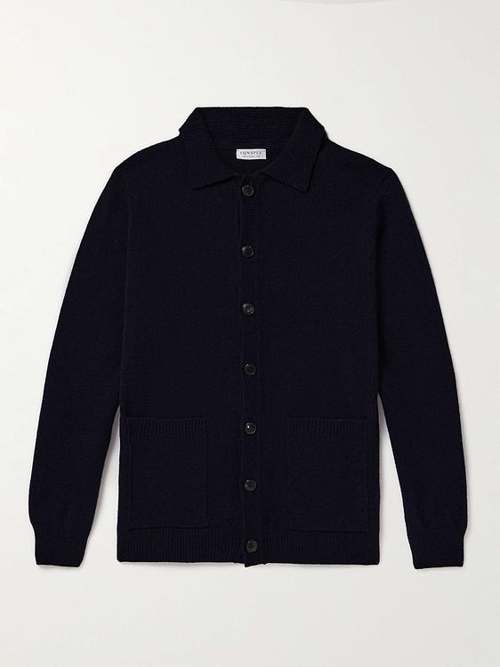 Black cardigan from Sunspel