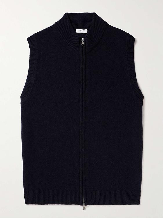 Black vest from Sunspel