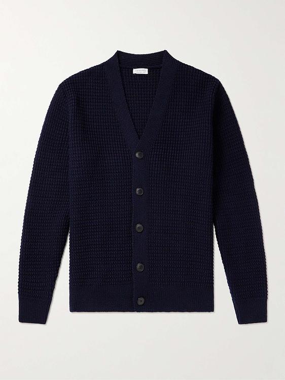 Black cardigan from Sunspel
