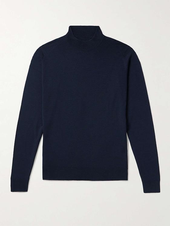 Black turtleneck from John Smedley