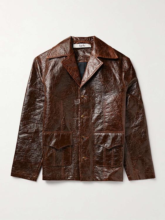 Dark brown casual jacket from Séfr
