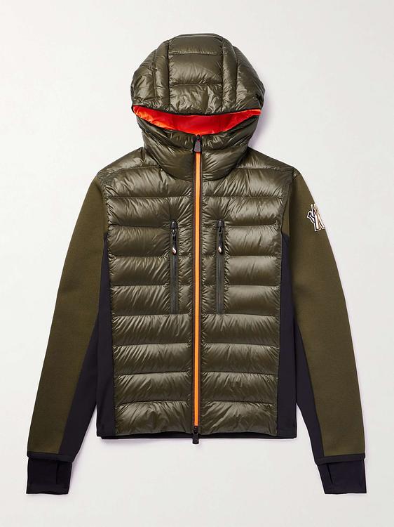 Dark green hybrid jacket from Moncler Grenoble