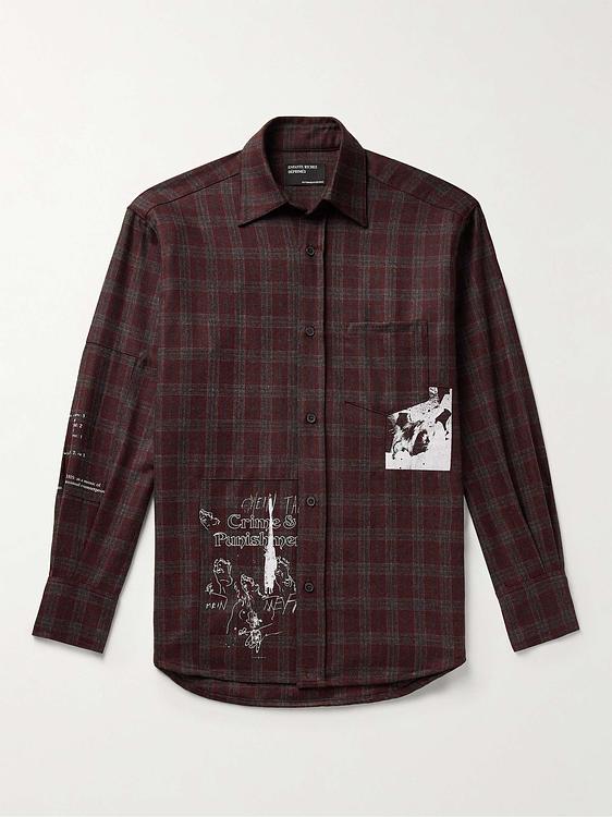 Checkered dark brown casual shirt from Enfants Riches Déprimés