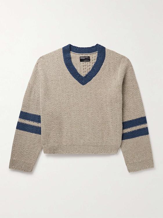 Taupe v-neck sweater from Enfants Riches Déprimés