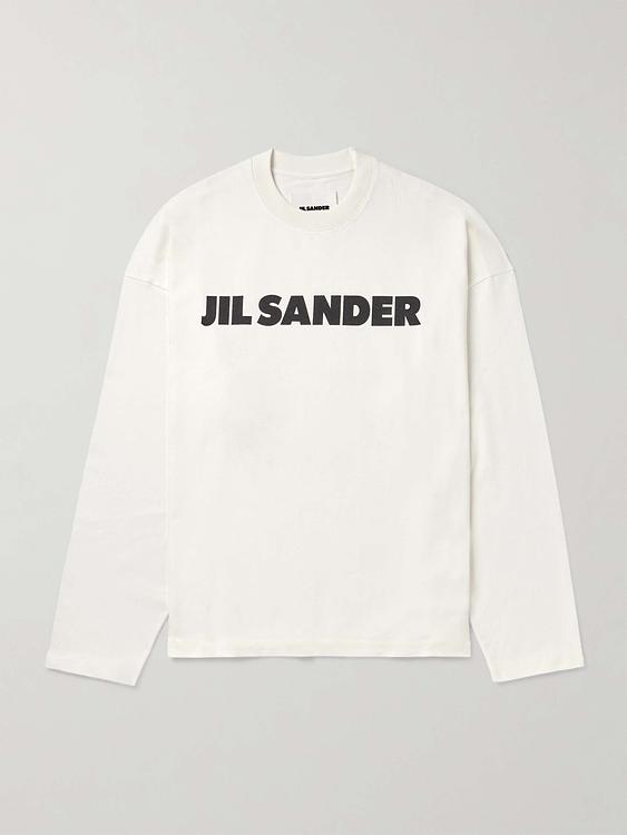 Print white long sleeve t-shirt from Jil Sander