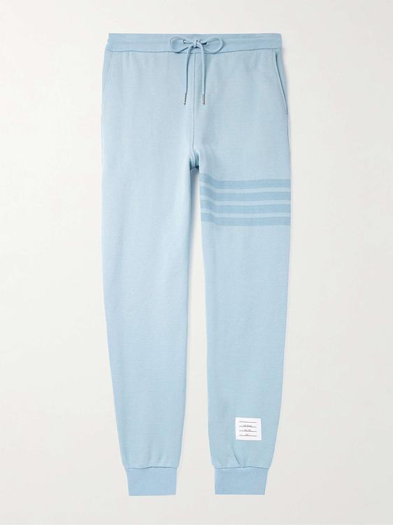 Light blue sweatpants from Thom Browne
