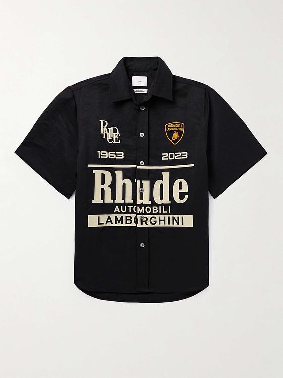 Print black short sleeve shirt from Rhude