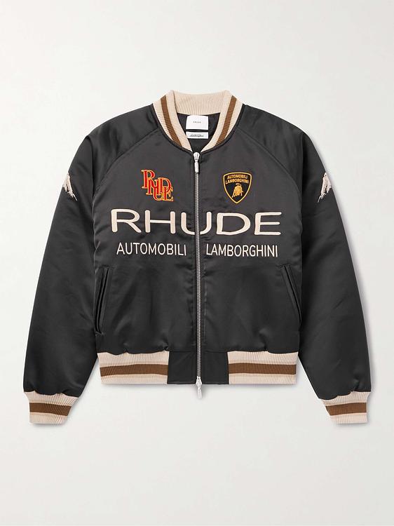Print dark grey bomber jacket from Rhude