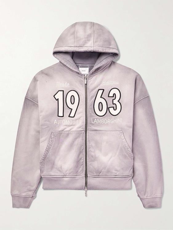 Print light pink hooded sweatshirt from Rhude