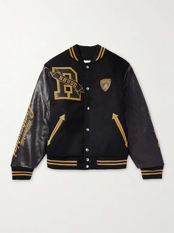 Print black bomber jacket from Rhude