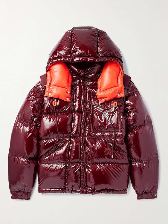 Purple down jacket from Moncler