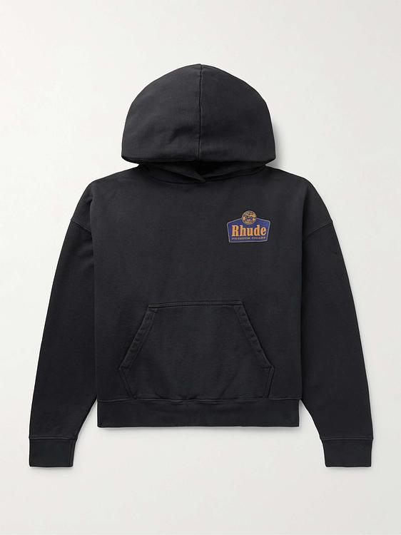Black hooded sweatshirt from Rhude
