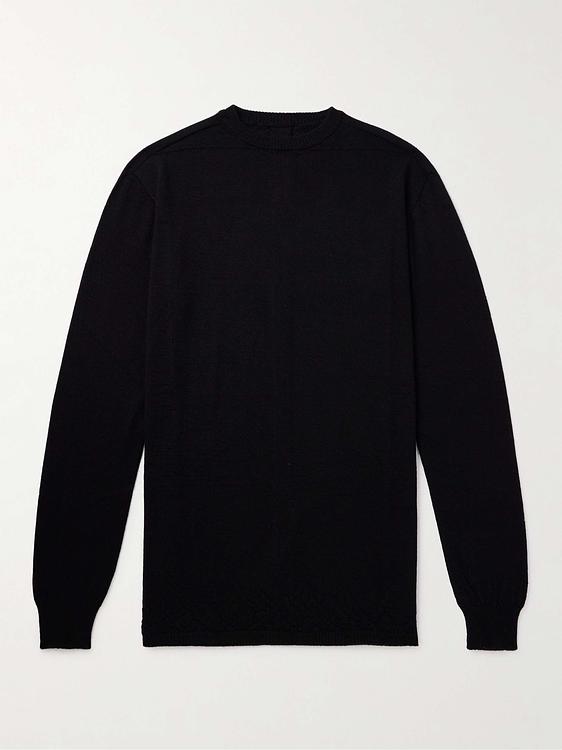 Black cashmere sweater from Rick Owens