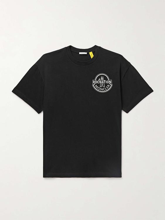 Print black t-shirt from Moncler Genius