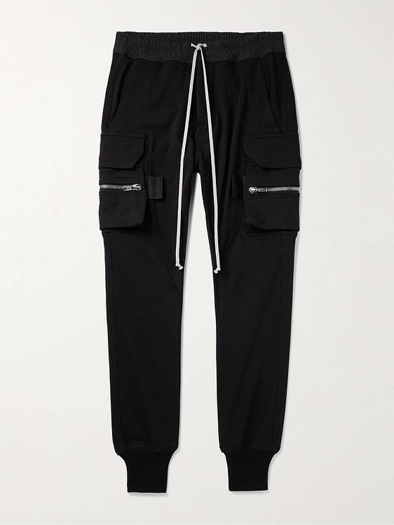 Black drawstring trousers from Rick Owens