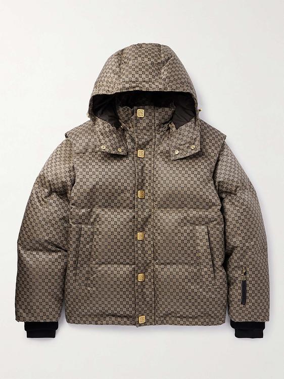 Grey down jacket from Balmain
