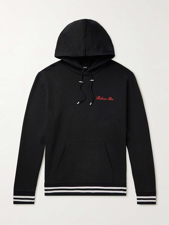 Black hooded sweatshirt from Balmain