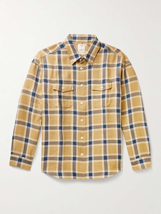 Checkered beige casual shirt from Visvim