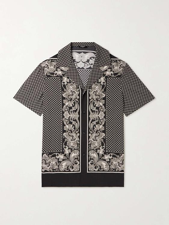 Black short sleeve shirt from Balmain