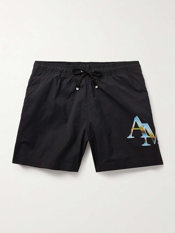 Print black swim shorts from Amiri