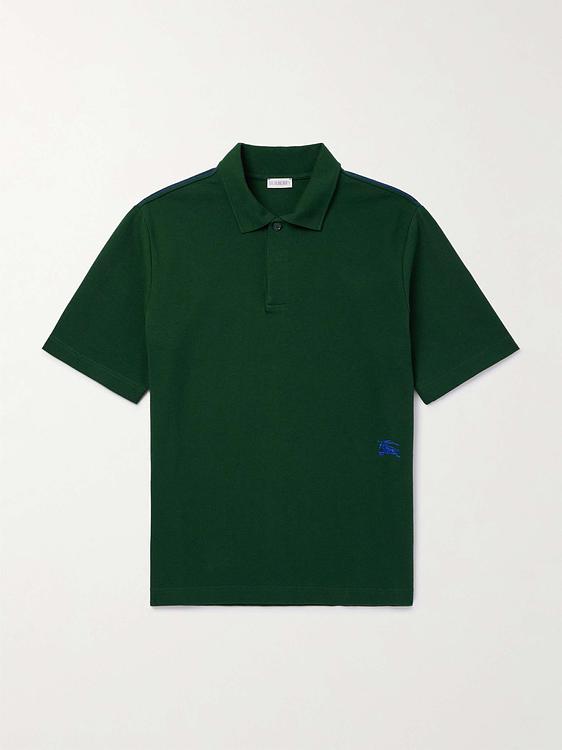 Dark green short sleeve polo shirt from Burberry