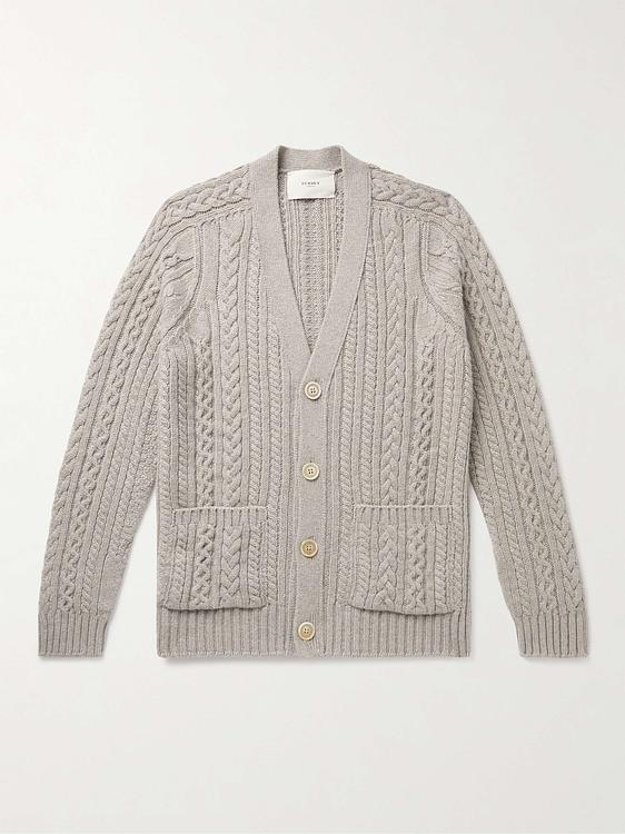 Beige cardigan from Purdey