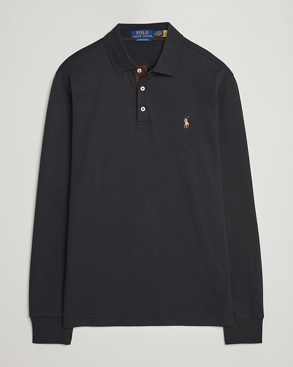 Dark grey long sleeve polo shirt from Polo Ralph Lauren