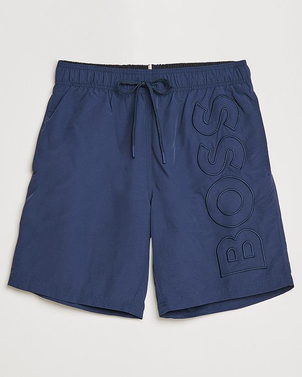 Print dark blue swim shorts from Boss Black