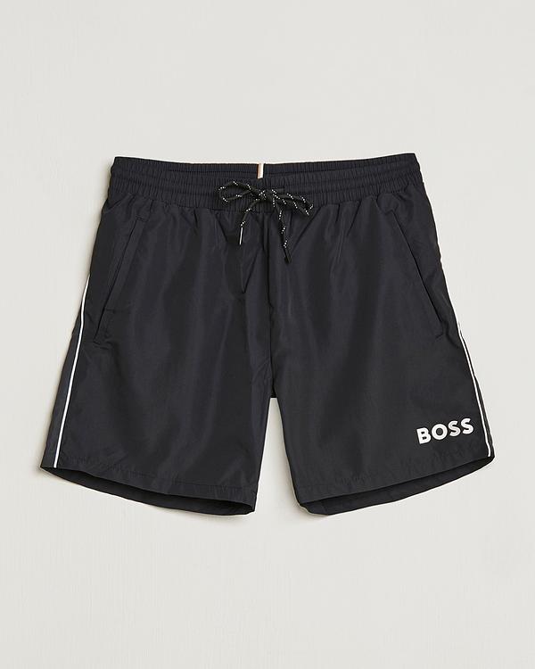 Print black swim shorts from Boss Black