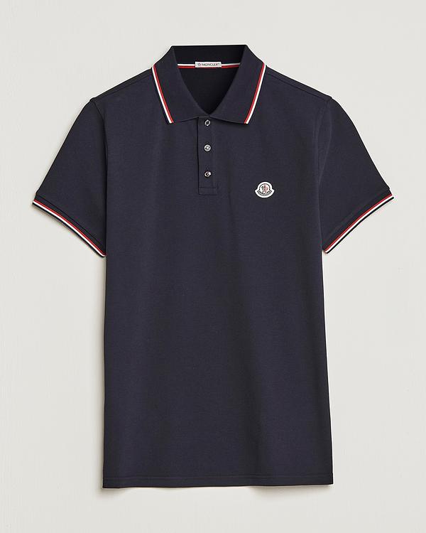 Black short sleeve polo shirt from Moncler