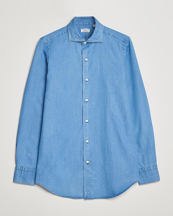 Blue denim shirt from Finamore Napoli