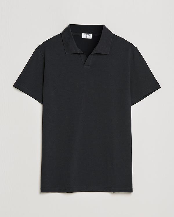Black short sleeve polo shirt from Filippa K