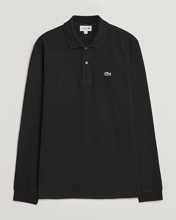 Black long sleeve polo shirt from Lacoste