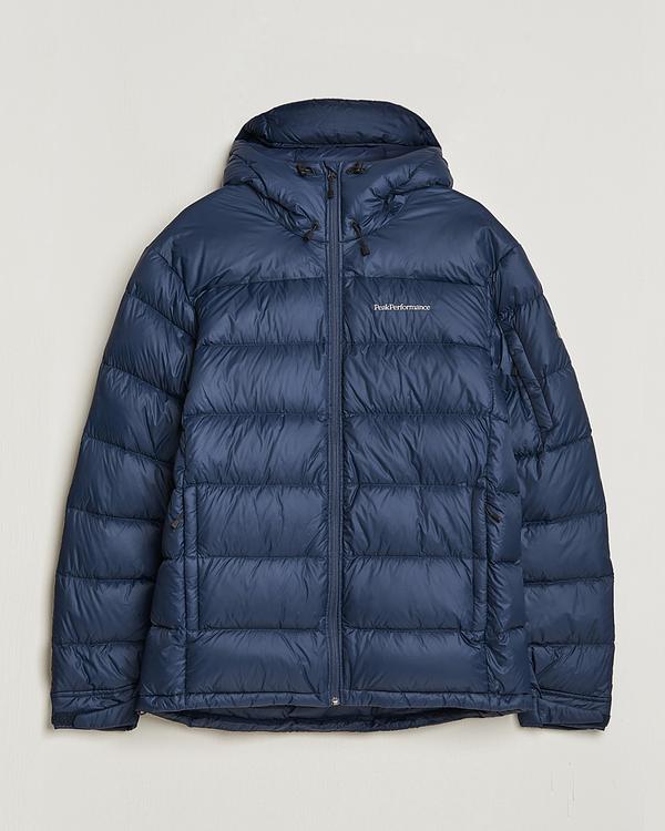 Dark blue down jacket from Peak Performance