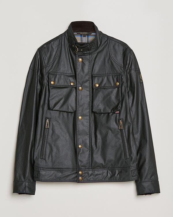 Dark grey waxed jacket from Belstaff
