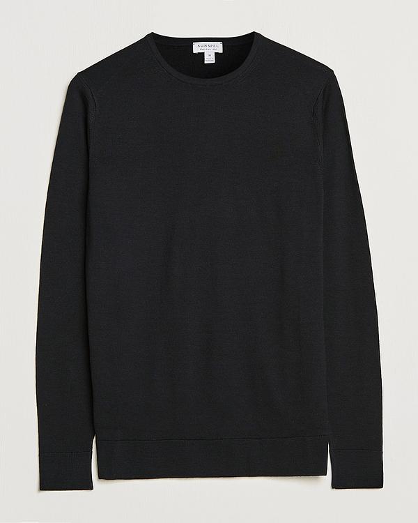 Black sweater from Sunspel