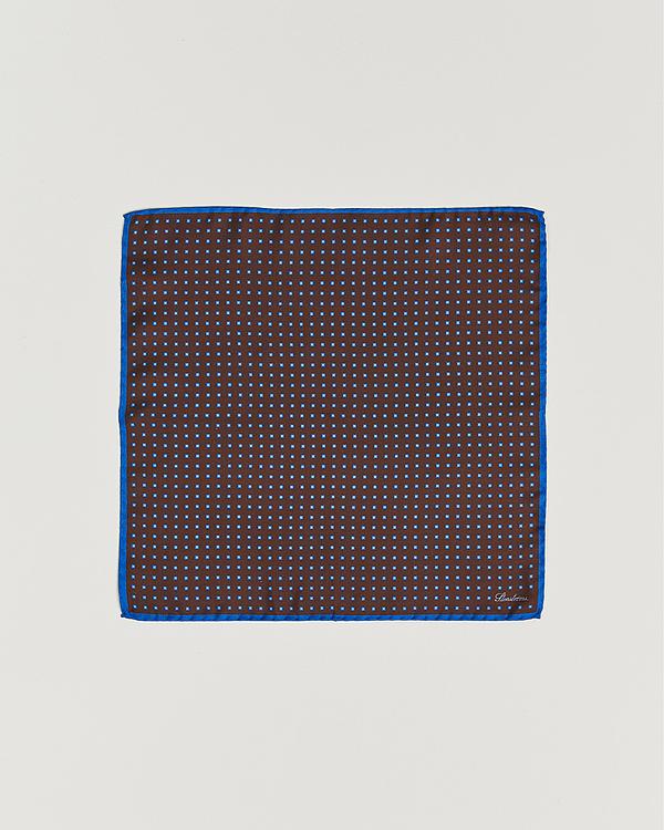 Dotted brown pocket square from Stenströms