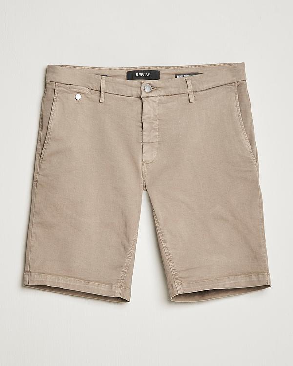 Taupe chino shorts from Replay