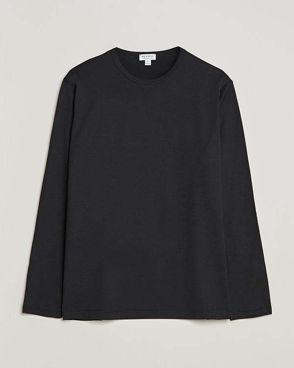 Black long sleeve t-shirt from Sunspel