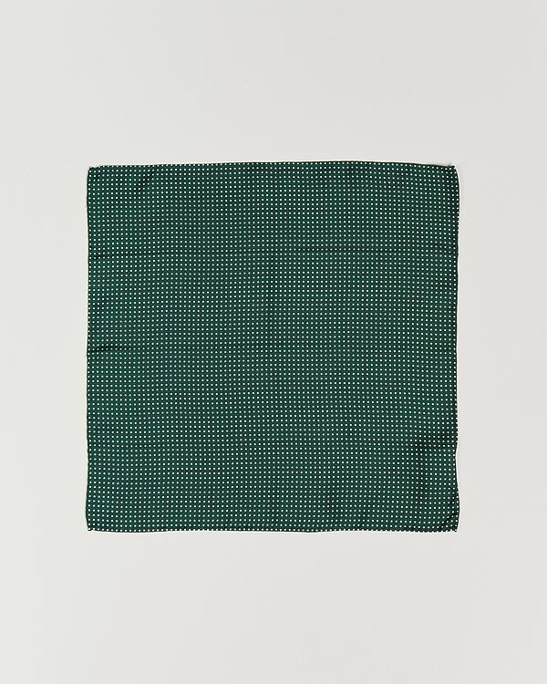 Dotted dark green pocket square from Amanda Christensen