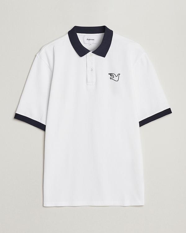 White short sleeve polo shirt from Palmes
