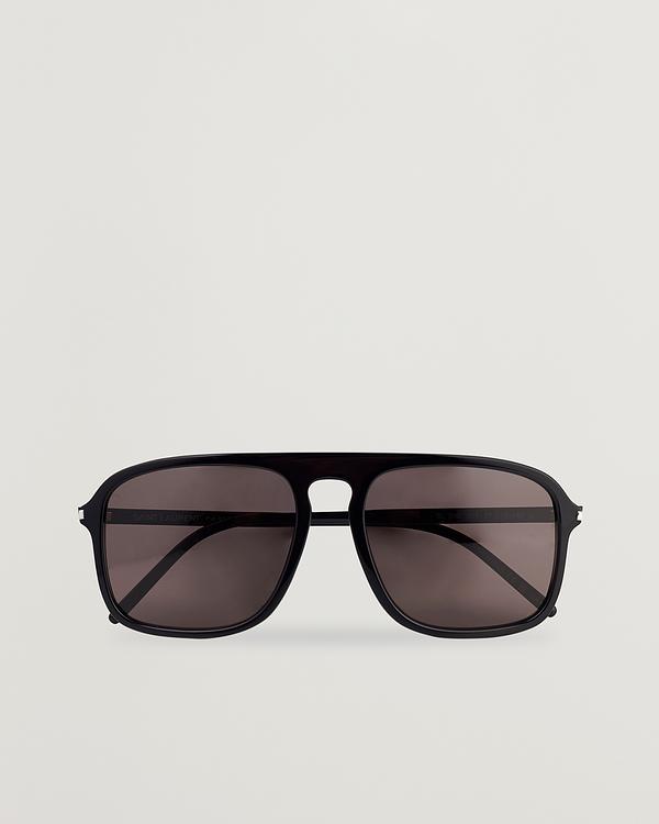 Dark brown d-frame sunglasses from Saint Laurent