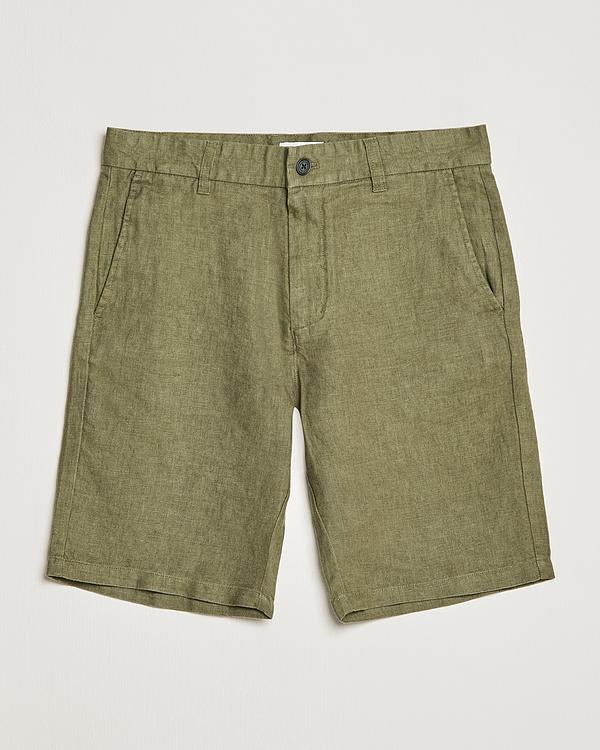 Taupe linen shorts from NN07