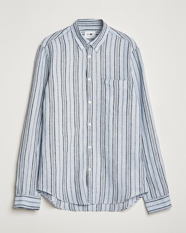 Striped light blue linen shirt from NN07