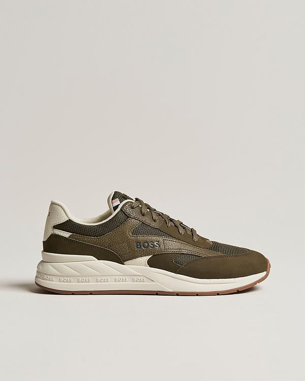 Dark green sneakers from Boss Black