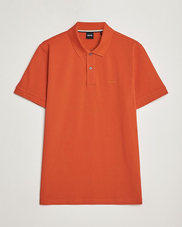 Brown short sleeve polo shirt from Boss Black