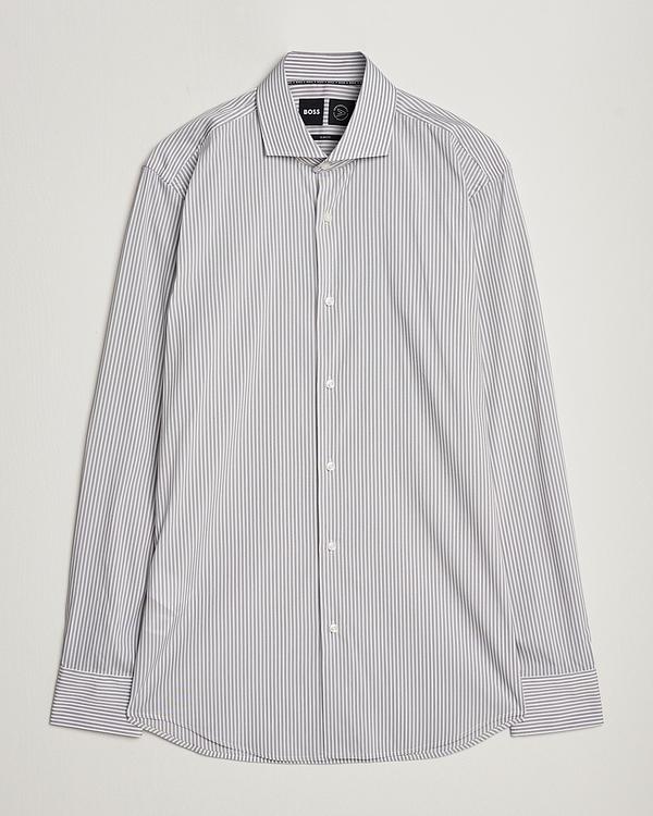 Striped grey casual shirt from Boss Black