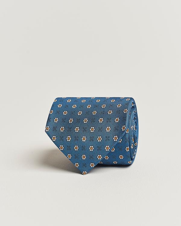 Dotted dark blue tie from E. Marinella