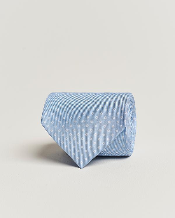 Dotted light blue tie from E. Marinella